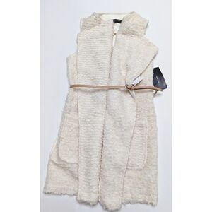ZARA Bouclé Belted Vest Women's Size XS